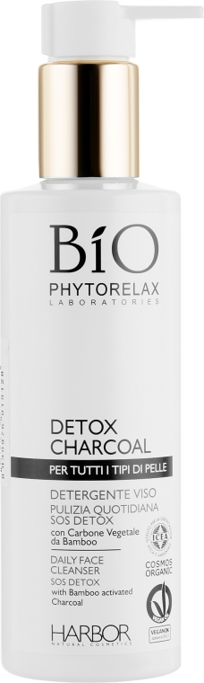 Очищающий гель для лица с активированным углем - Phytorelax Laboratories Bio Phytorelax Detox Charcoal Daily Face Cleanser Sos Detox