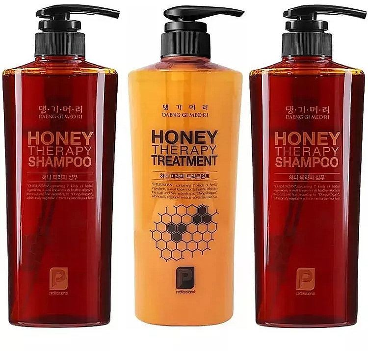 Набір - Daeng Gi Meo Ri Professional Honey Therapy Set (h/shm/2x400ml + h/cond/400ml) — фото N1