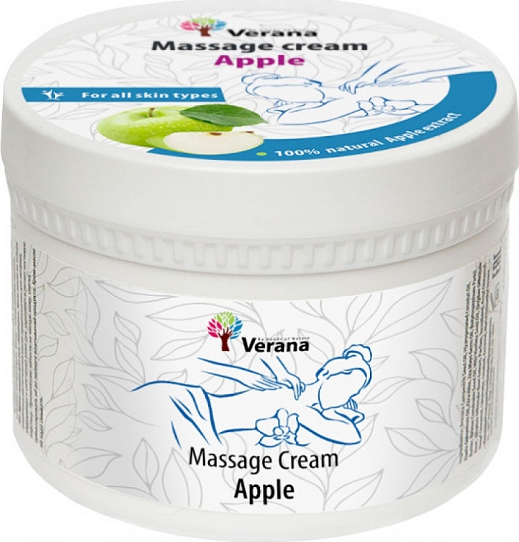 Крем для масажу "Яблуко" - Verana Massage Cream Apple — фото N1