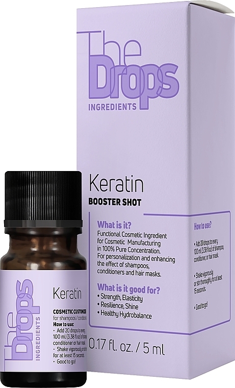 Косметическое средство "Чистый кератин" - Pharma Group Laboratories The Drops Keratin Booster Shot — фото N1