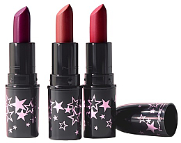 Духи, Парфюмерия, косметика Набор - MAC Lucky Stars Mini Lip Kit Vibrant (lipstick/3х1.8 g + bag)