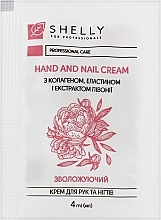 Крем для рук и ногтей с коллагеном, эластином и экстрактом пиона - Shelly Hand And Nail Cream (пробник) — фото N3