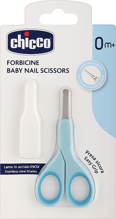 Ножиці для нігтів дитячі безпечні, блакитні - Chicco Baby Nail Scissors