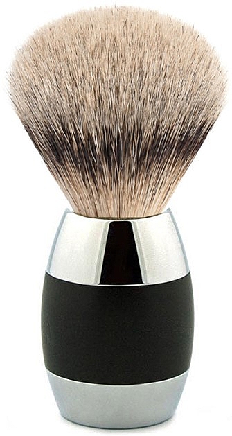 Помазок для бритья, черный хром - Merkur Silvertip Badger Hair Hair Shave Brush — фото N1