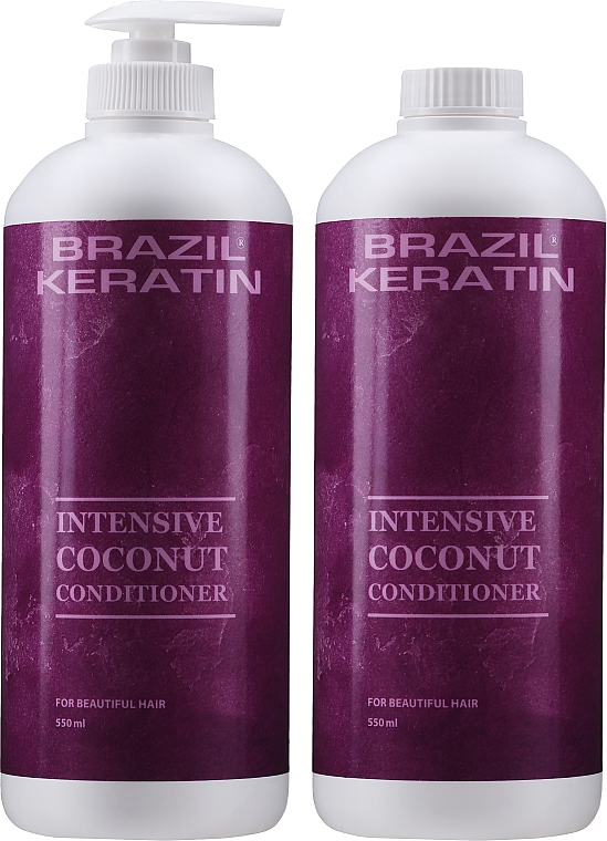 Набор - Brazil Keratin Intensive Coconut Conditioner Set (h/cond/550mlx2) — фото N2