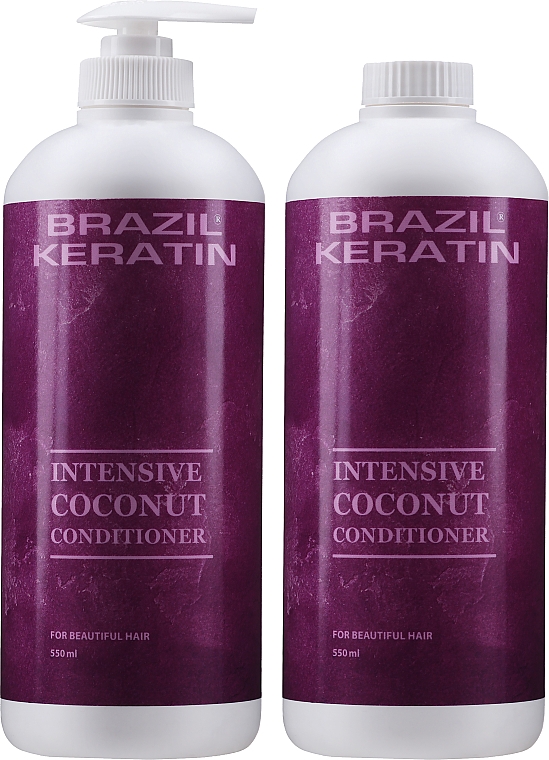 Набір - Brazil Keratin Intensive Coconut Conditioner Set (h/cond/550mlx2) — фото N2