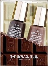 Парфумерія, косметика Mavala (nail polish/2х5 ml) - Набір із двох лаків для нігтів "Шоколадний"