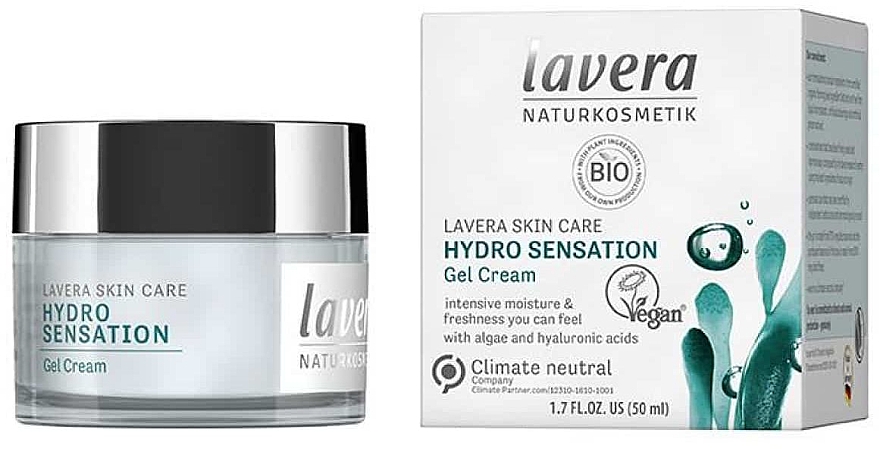 Гель-крем с водорослями и гиалуроновой кислотой - Lavera Hydro Sensation Cream Gel — фото N2