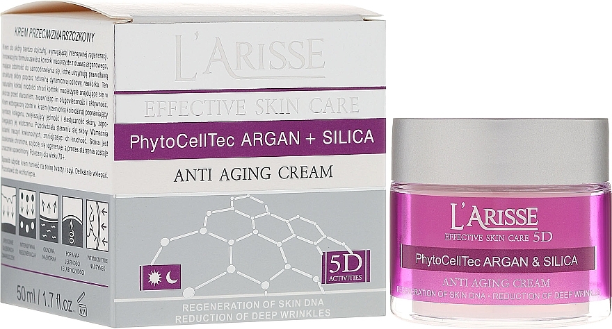 Крем проти зморшок 70+ - Ava Laboratorium L'Arisse 5D Anti-Wrinkle Cream Stem Cells & Silica — фото N1