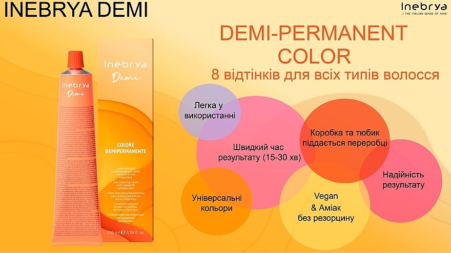 Демиперманентная краска для волос - Inebrya Demipermanent Color — фото N2