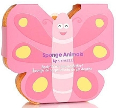 Дитяча пінна багаторазова губка для душу "Качка" - Spongelle Animals Sponge Duck Body Wash Infused Buffer — фото N2