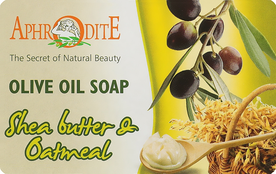Оливковое мыло с маслом ши и овсянкой - Aphrodite Olive Oil Soap Shea Butter & Oatmeal — фото N2