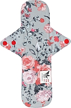 Прокладка для менструації, максі, 5 крапель, троянди на сірому - Ecotim For Girls — фото N1