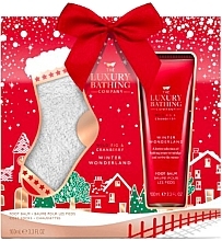 Набор - Grace Cole The Luxury Bathing Winter Wonderland Wild Fig & Cranberry Cosy Toes (f/balm/100ml + socks/2pcs) — фото N1