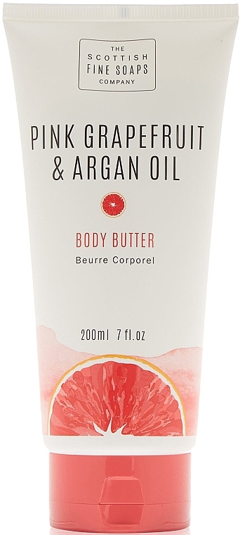 Крем-масло для тела в тубе - Scottish Fine Soaps Pink Grapefruit & Argan Body Butter — фото N1