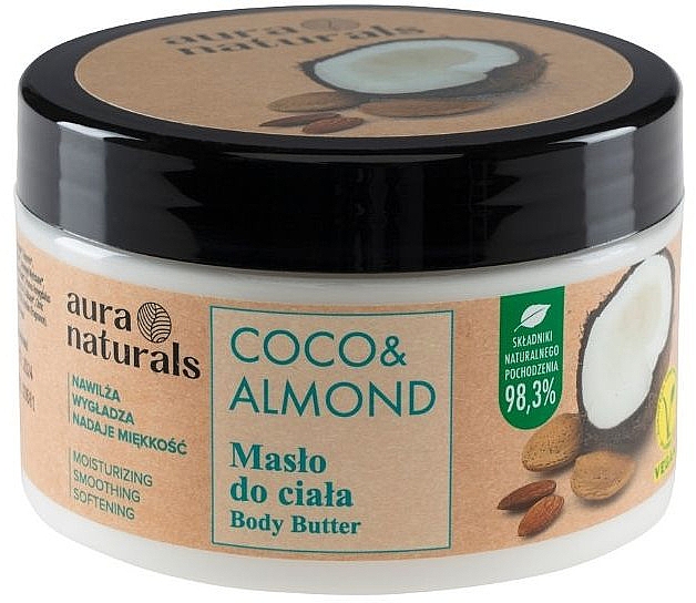 Масло для тела "Кокос и миндаль" - Aura Naturals Coco & Almond Body Butter — фото N1