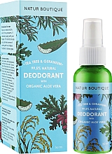 Дезодорант с органическим чайным деревом, алоэ и геранью - Natur Boutique Tea Tree Geranium Aloe Vera Deodorant — фото N2