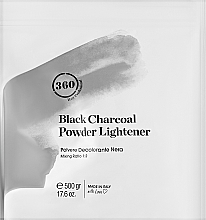 Антижелтая осветляющая пудра для волос 9 уровней - 360 Hair Professional Black Charcoal Powder Lightener — фото N1