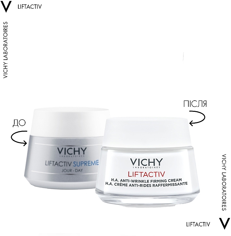 Розгладжувальний крем з гіалуроновою кислотою для корекції зморщок, для нормальної та комбінованої шкіри обличчя - Vichy Liftactiv H. A. * — фото N4