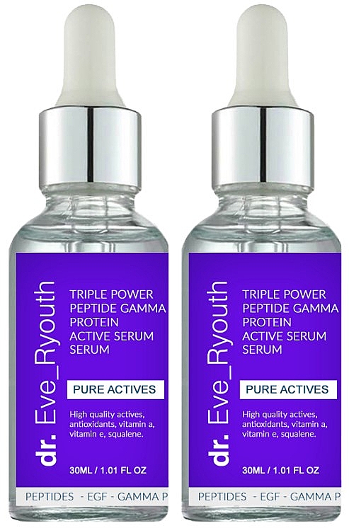 Набор - Dr. Eve_Ryouth Triple Power Peptide Gamma Protein Active Serum (ser/2x30ml) — фото N1