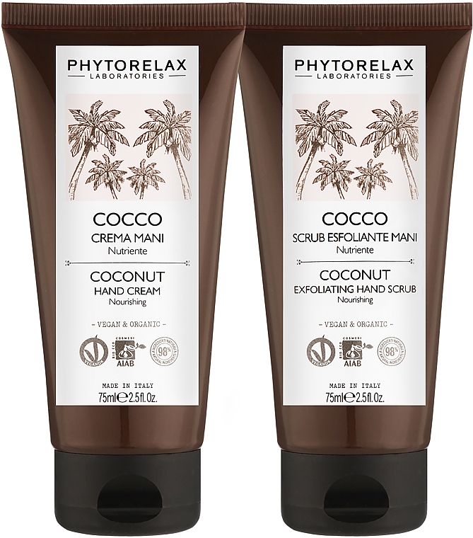 УЦЕНКА Набор - Phytorelax Laboratories Hand Treatment Coconut (h/cr/75 ml + h/scr/75 ml) * — фото N2