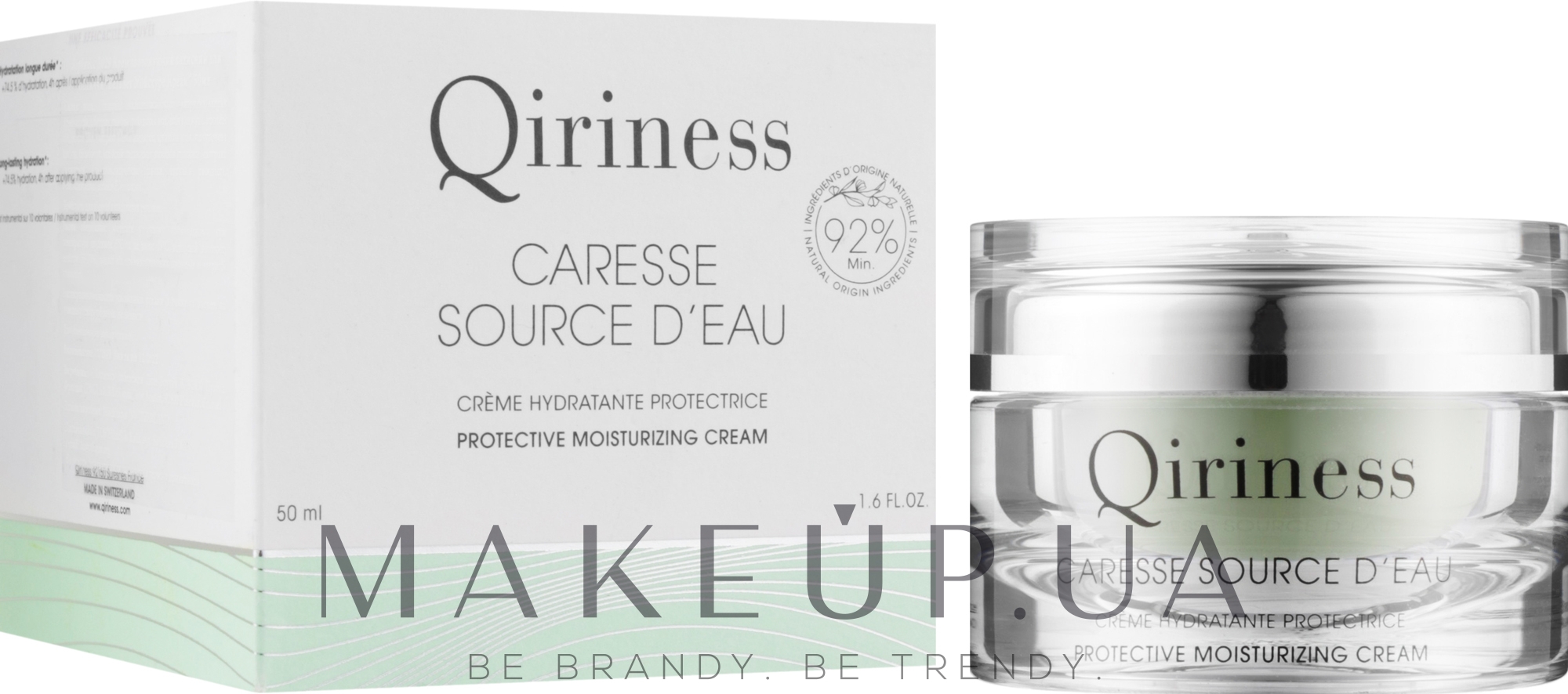 Интенсивно увлажняющий крем для лица - Qiriness Caresse Source d'Eau Protective Moisturizing Cream — фото 50ml