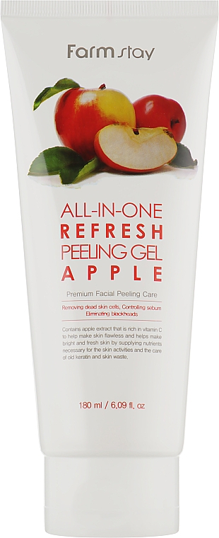Яблучна пілінг-скатка для обличчя - FarmStay All-In-One Whitening Peeling Gel Cream Apple — фото N1