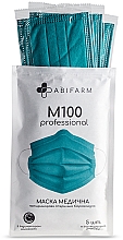 Медична маска з індикатором вологості, чотиришарова, стерильна, блакитна - Abifarm M100 — фото N7