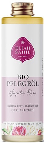 Органическое масло для тела и волос "Жожоба и роза" - Eliah Sahil Organic Oil Body & Hair Jojoba Rose — фото N1