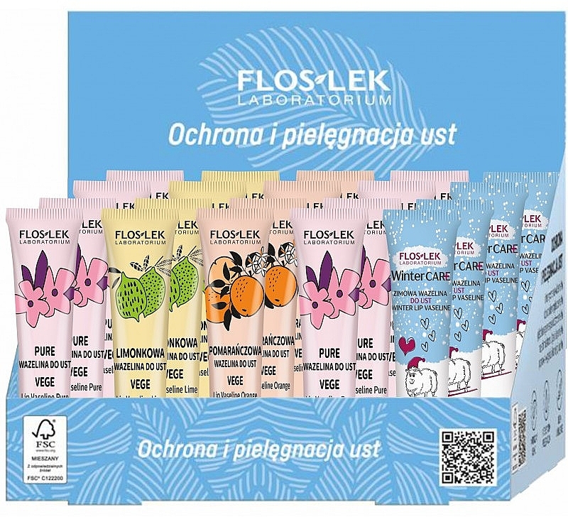 Набор - Floslek Vege Lip Vaseline Mix Set (vaseline/20x10g) — фото N1