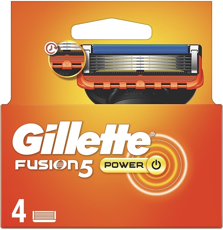 Сменные кассеты для бритья, 4 шт. - Gillette Fusion Power — фото N2