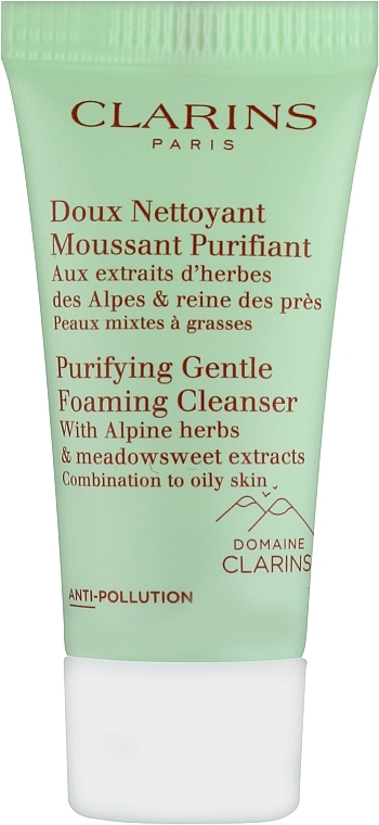 Очищающий пенящийся крем с альпийскими травами - Clarins Purifying Gentle Foaming Cleanser With Alpine Herbs (мини) — фото N1