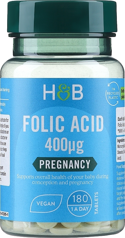 Фолієва кислота - Holland & Barrett Folic Acid 400mg — фото N1