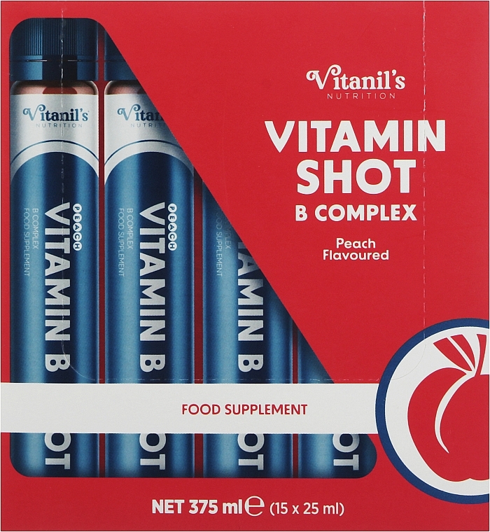 УЦЕНКА Питьевая диетическая добавка "В-комплекс" - Vitanil's Vitamin В Complex Shot * — фото N1