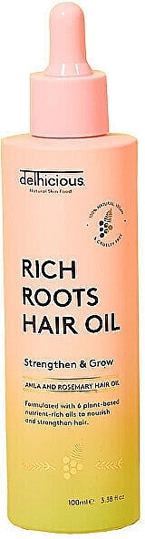 Олія для волосся - Delhicious Rich Roots Amla & Rosemary Hair Oil — фото N1