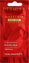 Парфумерія, косметика Відновлювальна маска для обличчя із вмістом чистого ретинолу 0,25% - Dermika Maestria Anti-age Therapy