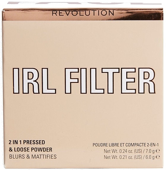 Пудра для обличчя - Makeup Revolution IRL Filter 2 in 1 Pressed & Loose Powder Translucent — фото N5
