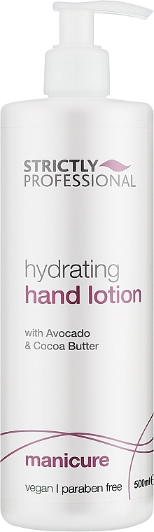 Лосьйон для рук з авокадо та маслом какао - Strictly Professional Hydrating Hand Lotion — фото N1