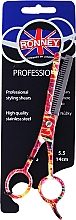 Парфумерія, косметика Ножиці філірувальні, 5,5 см - Ronney Professional Orange Neon