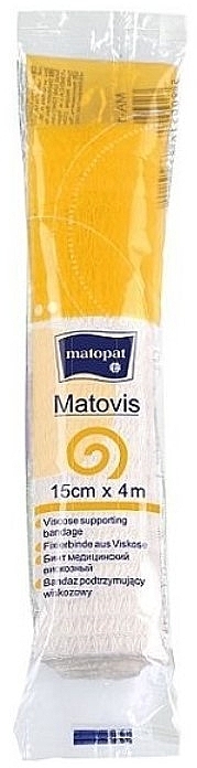 Бинт медичний віскозний, 15 см х 4 м - Matopat Matovis — фото N1