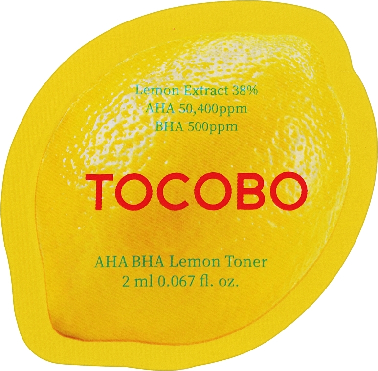 Лимонний тонер з кислотами AHA, BHA та вітаміном С - Tocobo AHA BHA Lemon Toner (тонер) — фото N1