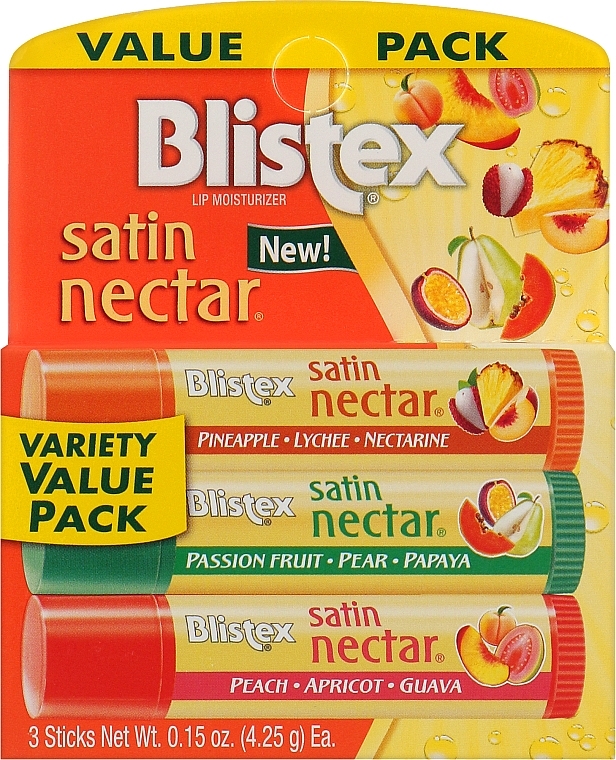 Набор бальзамов для губ - Blistex Satin Nectar Lip Moisturizer Variety — фото N1