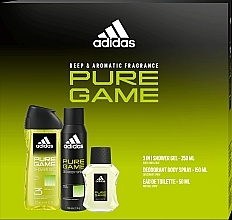 Парфумерія, косметика Adidas Pure Game - Набір (edt/100ml + deo/150ml + sh/gel/250ml)