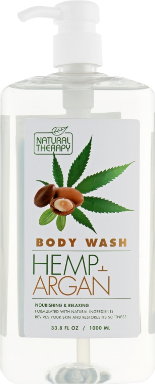 Гель для душа с экстрактом конопли и аргановым маслом - Natural Therapy Hemp + Argan Body Wash