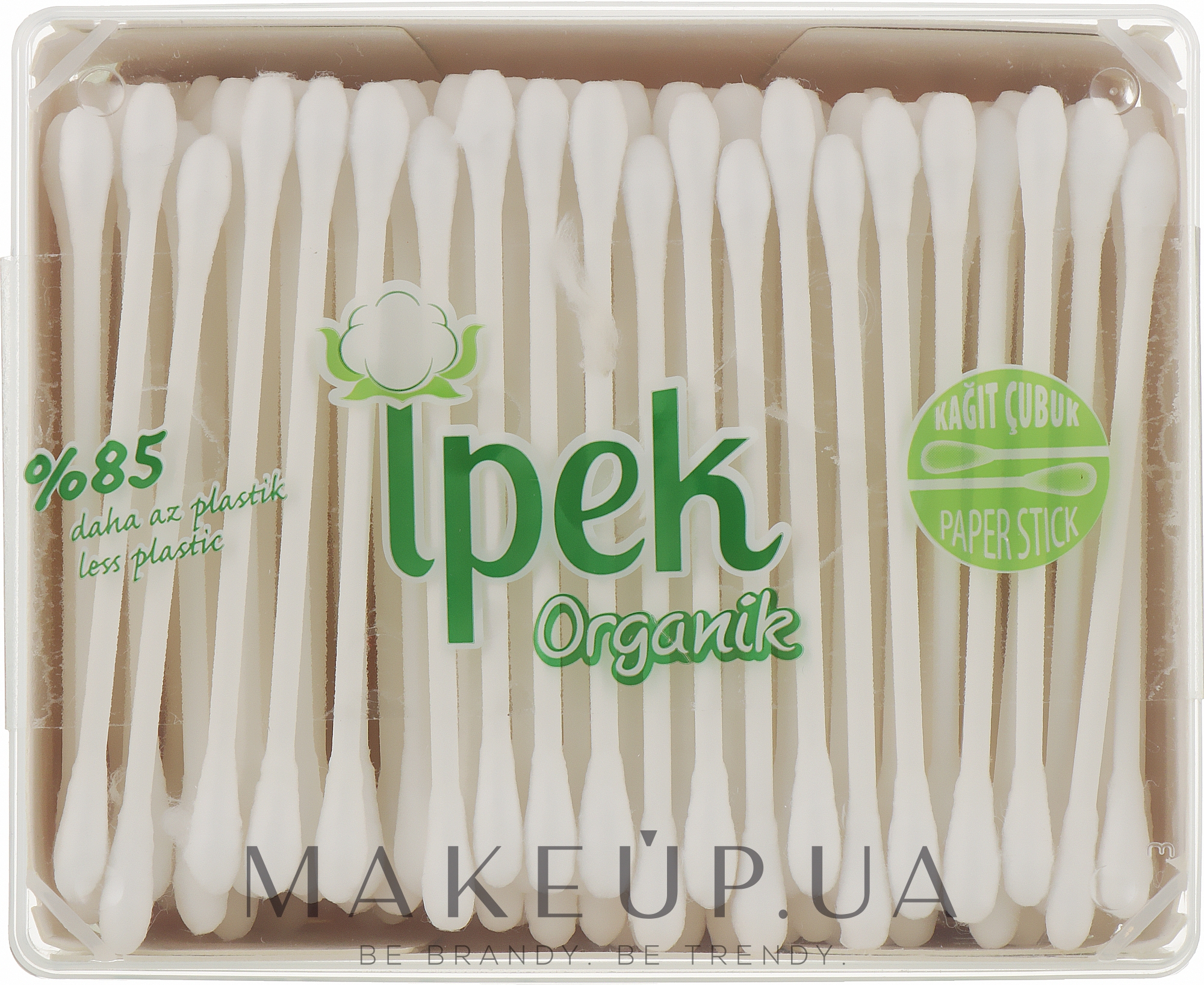 Ватні палички в коробці, 200 шт - Ipek Organic — фото 200шт