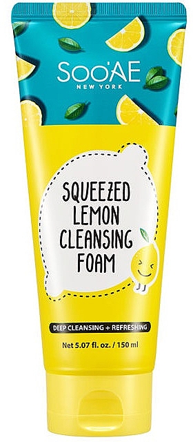 Очищающая пенка с лимоном - Soo’AE Squeezed Lemon Cleansing Foam — фото N1
