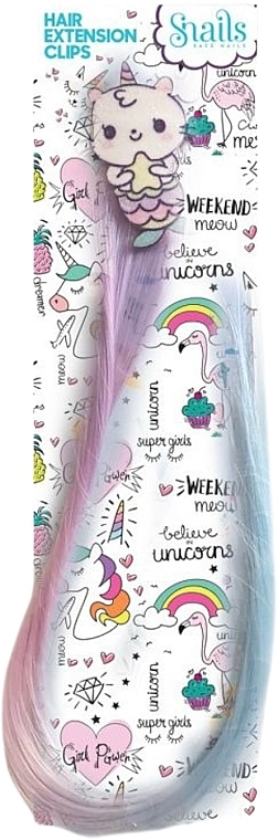Цветная прядь для волос - Snails Hair Extension Clips Fishcorn — фото N1