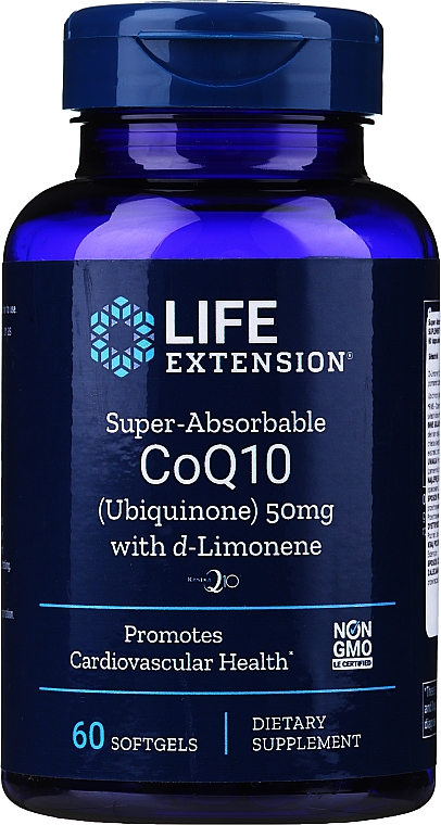 Пищевая добавка "Коэнзим Q10 (убихинон + d-лимонен)" - Life Extension Super CoQ10 — фото N1