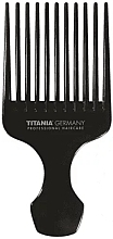Гребень с большой ручкой, 15см, черный - Titania — фото N1