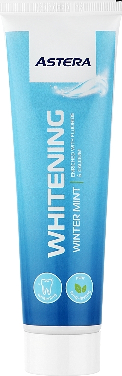 Відбілююча зубна паста - Astera Whitening Winter Mint Toothpaste — фото N1
